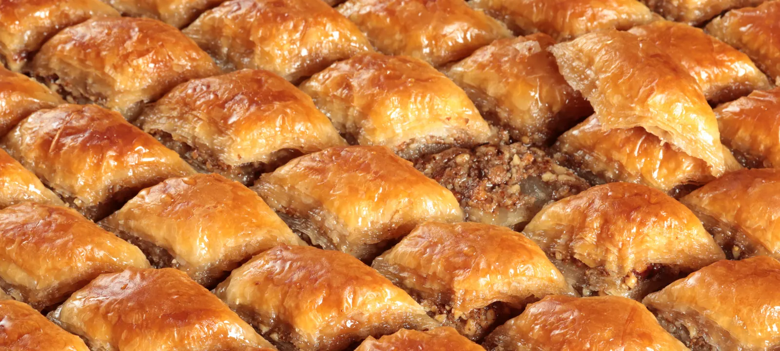 Fresh baklava pastry
