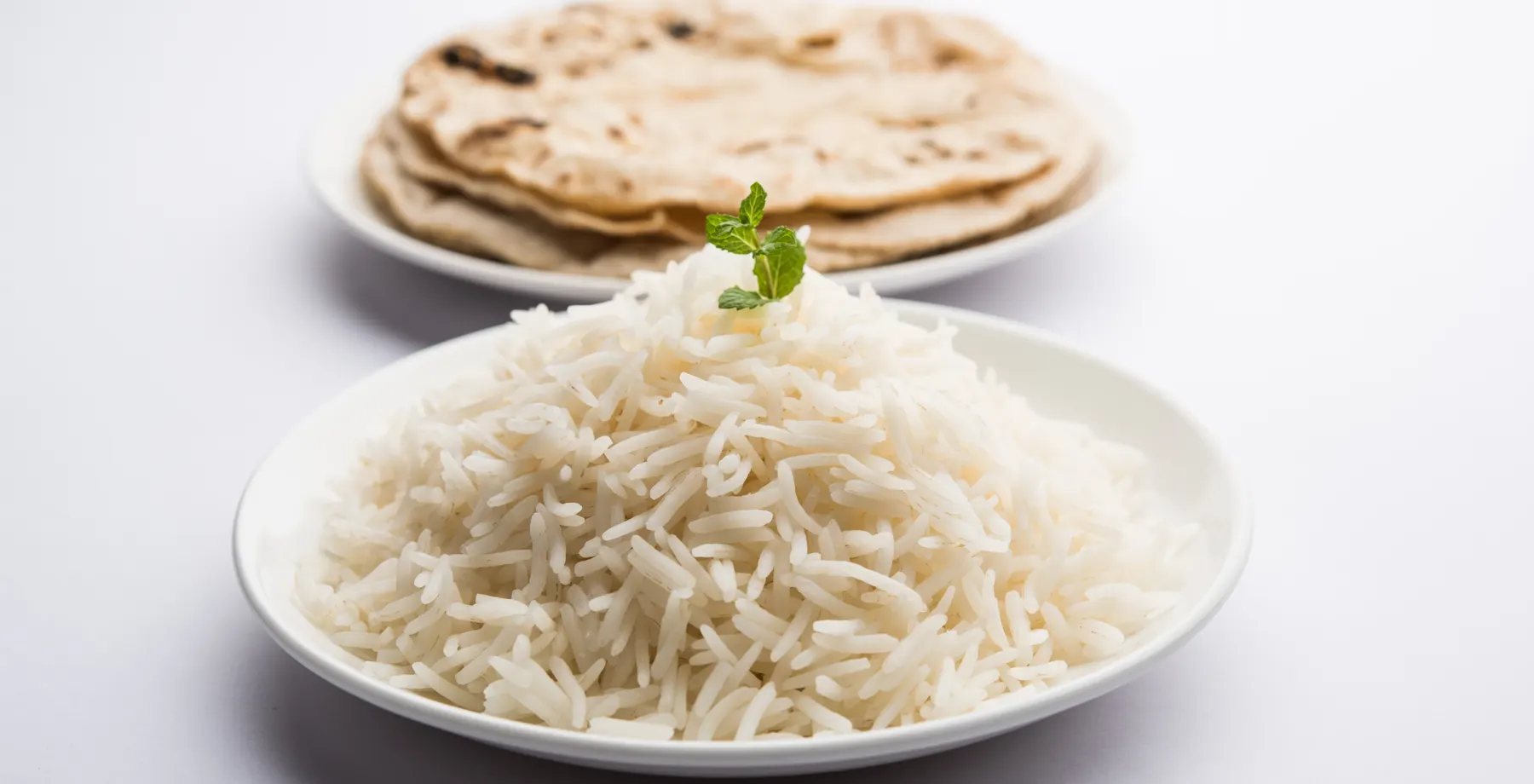 Basmati rice with pita bread